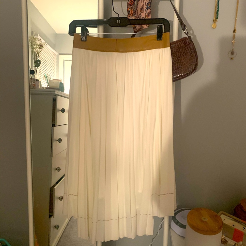 Zara White Midi Skirt